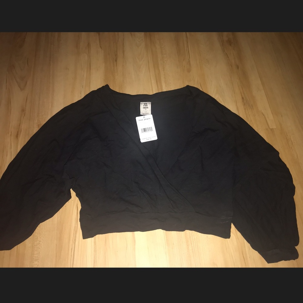 Free People black crop top
